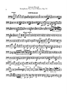 Complete Symphony: Parte contrabaixo by Antonín Dvořák