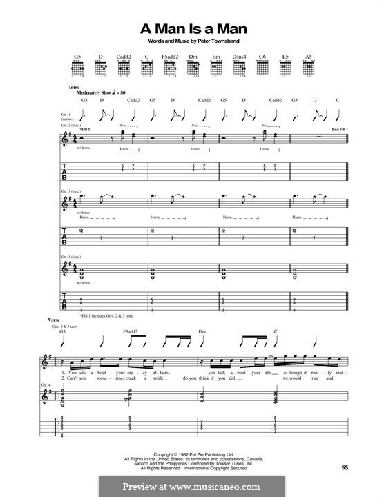 A Man is a Man (The Who): Para guitarra com guia by Peter Townshend