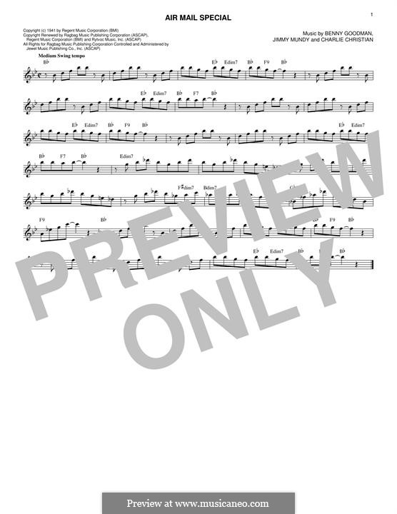 Air Mail Special (Benny Goodman & His Orchestra): melodia by Benny Goodman, Charlie Christian, Jimmy Mundy