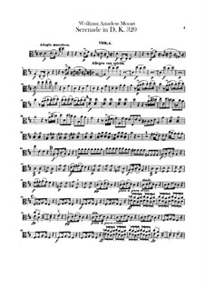 Serenade for Orchestra No.9 in D Major 'Posthorn', K.320: parte violas by Wolfgang Amadeus Mozart