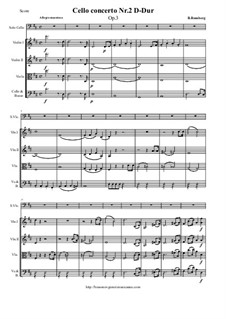 Cello Concerto No.2 in D Major, Op.3: movimento I by Bernhard Romberg