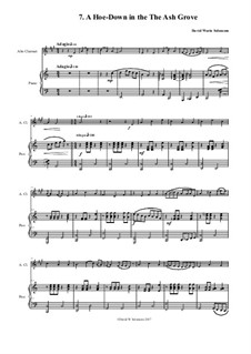No.7 Hoe Down in the Ash Grove: For alto clarinet and piano by folklore, David W Solomons