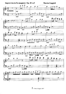 Improvvisos, Op.20: Improvviso No.5 in Fa Maggiore by Marzia Gaggioli