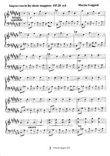 Improvvisos, Op.20: Improvviso No.6 in Do Diesis Maggiore by Marzia Gaggioli