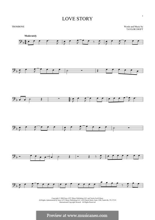 Love Story: para trombone by Taylor Swift