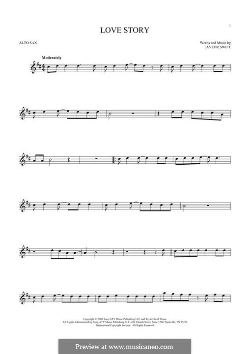 Love Story: para Saxofone Alto by Taylor Swift