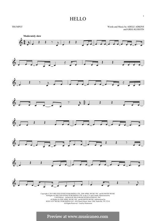 Instrumental version: para trompeta by Adele, Greg Kurstin