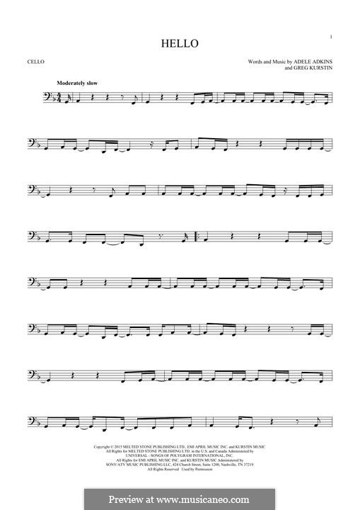 Instrumental version: para violoncelo by Adele, Greg Kurstin
