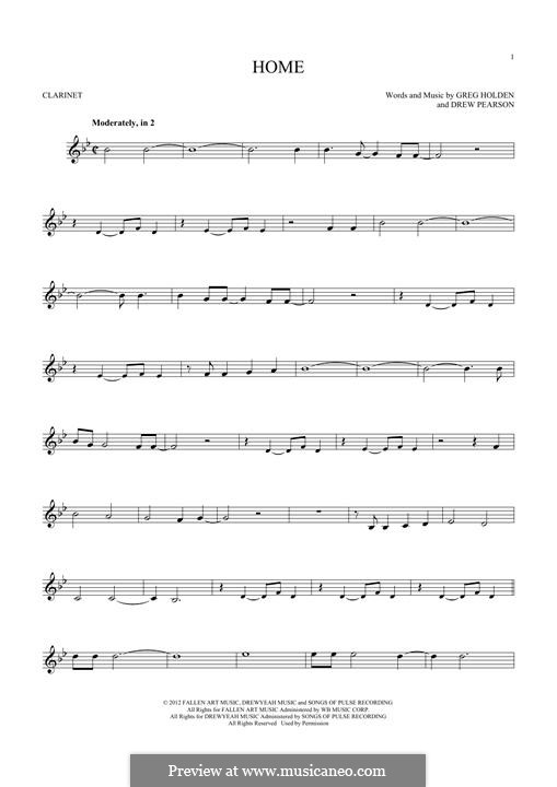 Home: para clarinete by Phillip Phillips