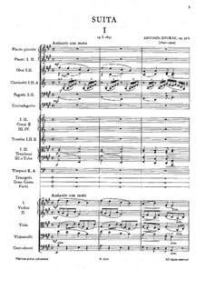 American Suite for Orchestra, B.190 Op.98b: Partitura completa by Antonín Dvořák