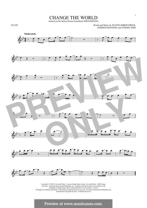 Change the World (Eric Clapton and Wynonna): para flauta by Gordon Kennedy, Tommy Sims, Wayne Kirkpatrick