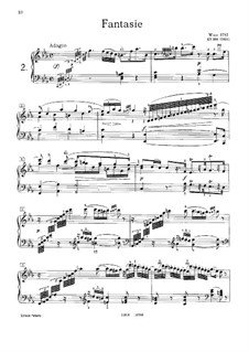 Fantasia for Piano No.2 in C Minor, K.396: For a single performer by Wolfgang Amadeus Mozart