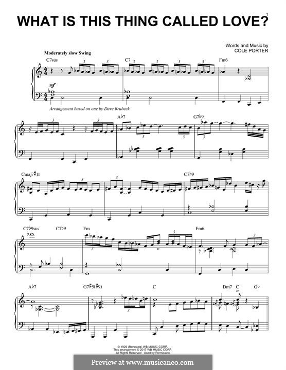 What Is This Thing Called Love?: Para Piano by Cole Porter
