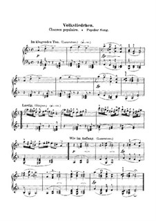 No.9 Volksliedchen (Folk Song): Para Piano by Robert Schumann