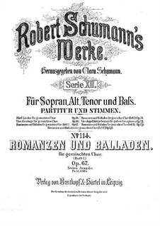 Romances and Ballades, Op.67: set completo by Robert Schumann