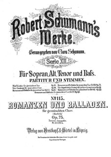 Romances and Ballades, Op.75: set completo by Robert Schumann