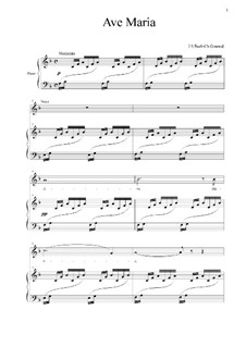 Ave Maria: Para vocais e piano by Johann Sebastian Bach, Charles Gounod