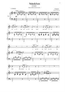 No.4 Ständchen (Serenade), vocal version: Para vocais e piano by Franz Schubert