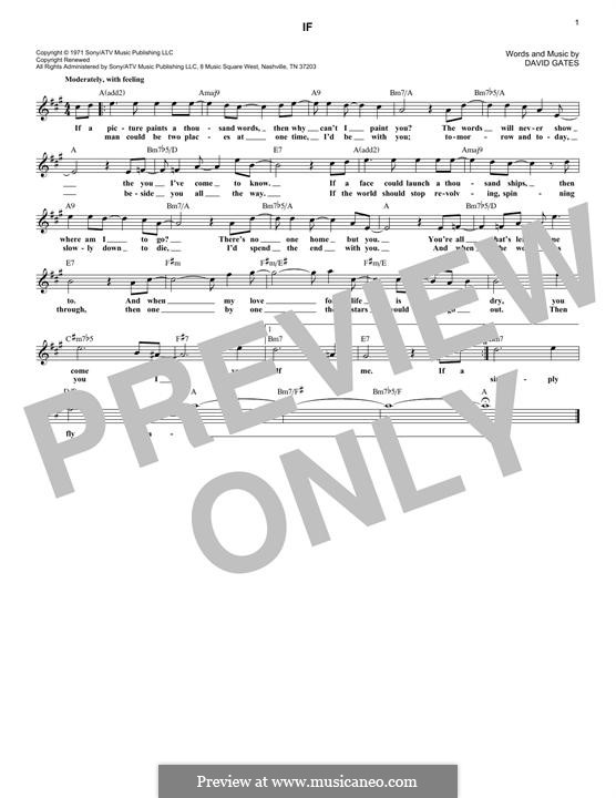 If (Bread): melodia by David Gates