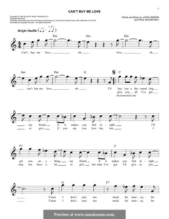 Vocal version: melodia by John Lennon, Paul McCartney