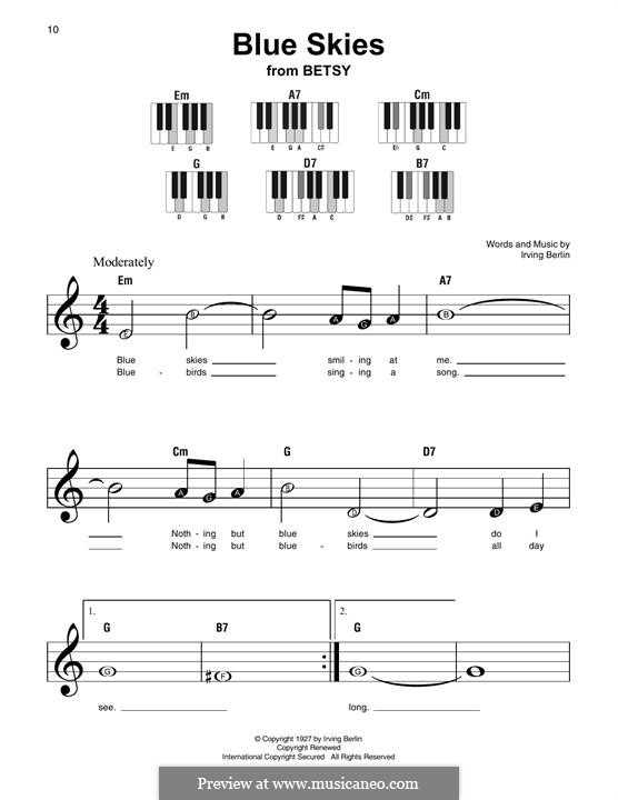 Blue Skies: melodia by Irving Berlin