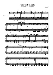 Funiculi, Funicula: Para Piano by Luigi Denza