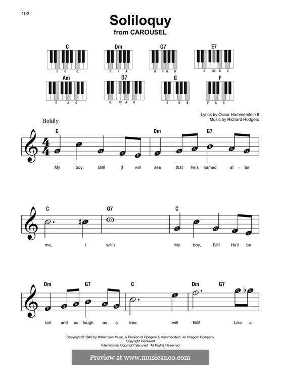 Soliloquy (from Carousel): melodia by Richard Rodgers