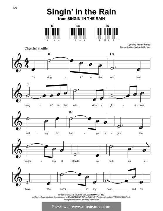 Singin' in the Rain (Gene Kelly): melodia by Nacio Herb Brown