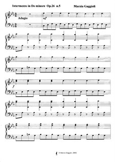 Intermezzos, Op.26: Intermezzo No.5 in Do Minore by Marzia Gaggioli