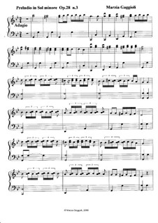 Preludios, Op.28: Preludio No.3 in Sol Minore by Marzia Gaggioli