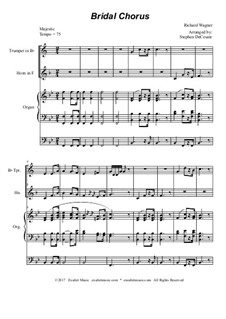 Bridal Chorus: Duet for Bb-trumpet and french horn - organ accompaniment by Richard Wagner