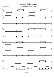 Spaß mit Achtelnoten - Cajóngrooves mit 8tel Noten: Spaß mit Achtelnoten - Cajóngrooves mit 8tel Noten by Manu Holmer