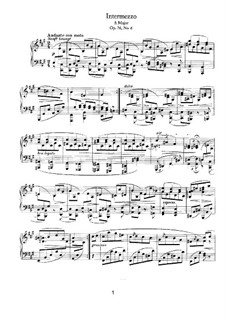 Eight Pieces, Op.76: No.6 Intermezzo in A Major by Johannes Brahms