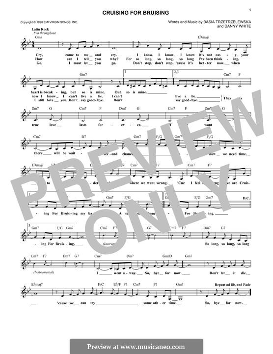 Cruising for Bruising (Basia): melodia by Basia Trzetrzelewska, Danny White