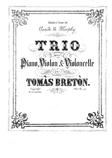 Piano Trio in E Major: partitura completa by Tomás Bretón
