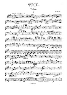 Piano Trio in E Major: parte do violino by Tomás Bretón