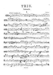 Piano Trio in E Major: parte violoncelo by Tomás Bretón