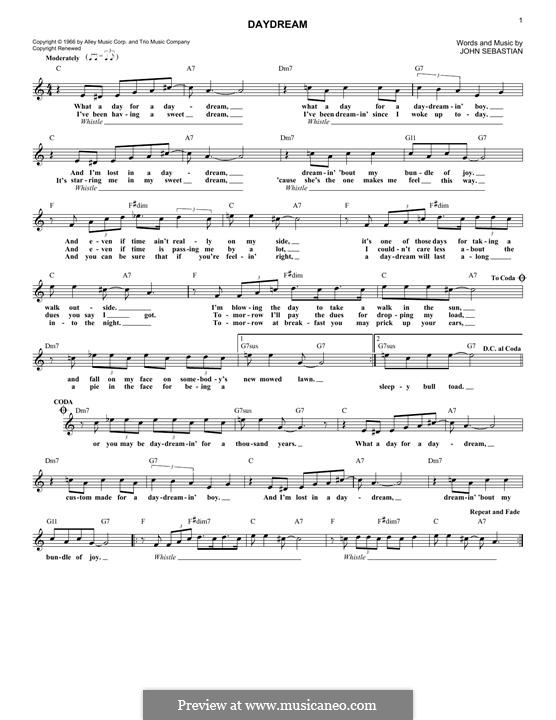 Daydream (The Lovin' Spoonful): melodia by John B. Sebastian