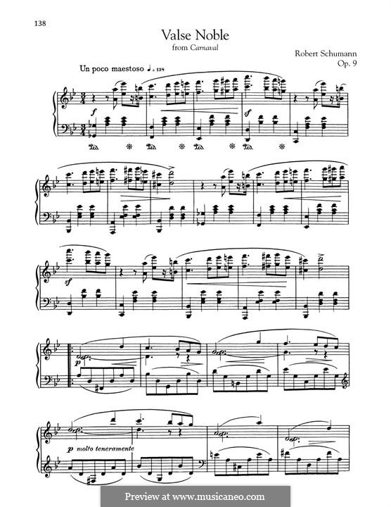 Carnival, Op.9: No.4 Valse noble by Robert Schumann
