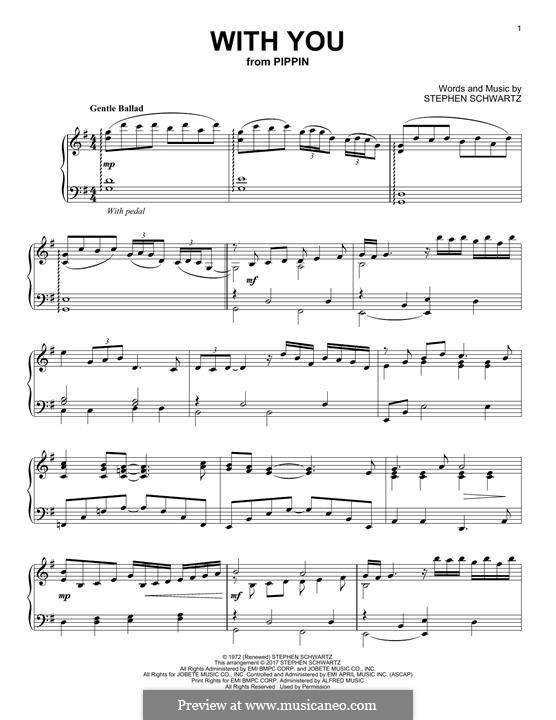 With You: Para Piano by Stephen Schwartz