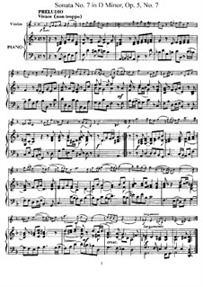Sonata No.7: arranjos para violino e piano - Partitura, parte solo by Arcangelo Corelli