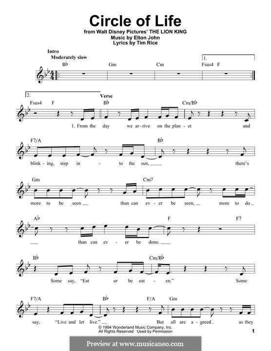 Vocal version: melodia by Elton John