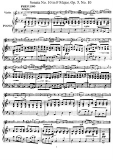 Sonata No.10: arranjos para violino e piano - Partitura, parte solo by Arcangelo Corelli