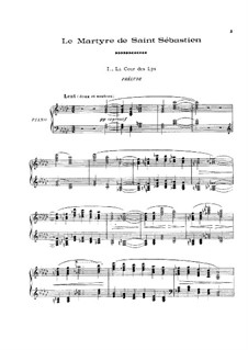 Le Martyre de Saint Sébastien, L.124: Fragments, for Piano by Claude Debussy