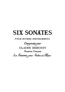 Sonata for Violin and Piano in G Minor, L.140: Score by Claude Debussy