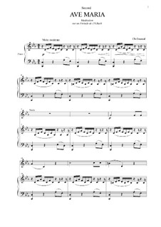 Ave Maria: For voice, violin and piano by Johann Sebastian Bach, Charles Gounod