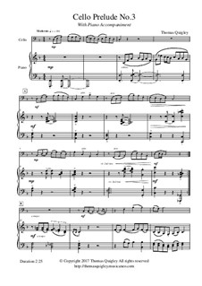Cello Prelude No.3: Cello Prelude No.3 by Thomas Quigley