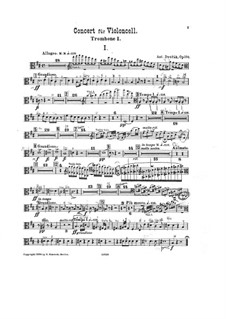 Concerto for Cello and Orchestra in B Minor, B.191 Op.104: trombone parte I by Antonín Dvořák