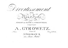 Divertissement for Piano Trio, Op.57: Divertissement for Piano Trio by Adalbert Gyrowetz