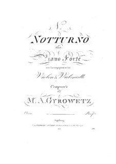 Nocturne for Piano Trio No.4: Nocturne for Piano Trio No.4 by Adalbert Gyrowetz